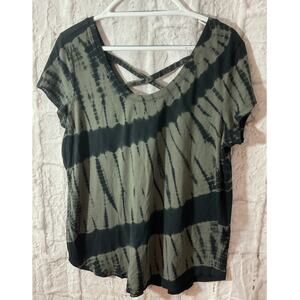 Calvin Klein Women’s T-shirt Short Sleeve Stretch Performance XL Tie Dye